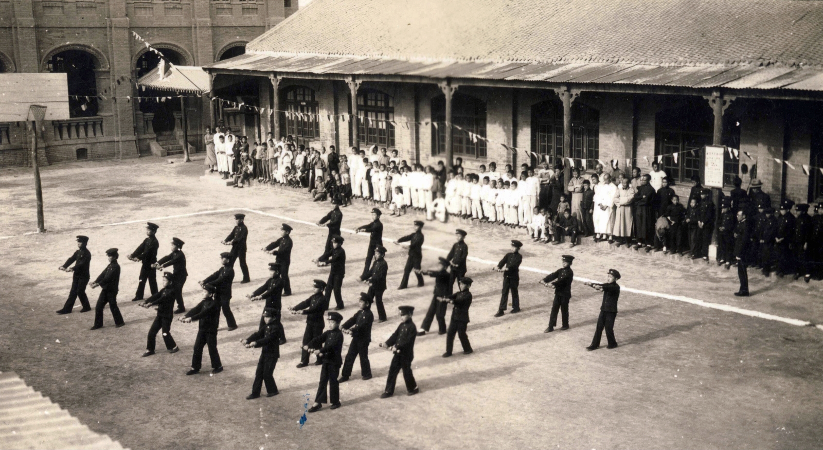 China, Daming, a magyar jezsuita misszió iskolájának udvara., 1939, Jezsuita Levéltár, school yard, Fortepan #100063