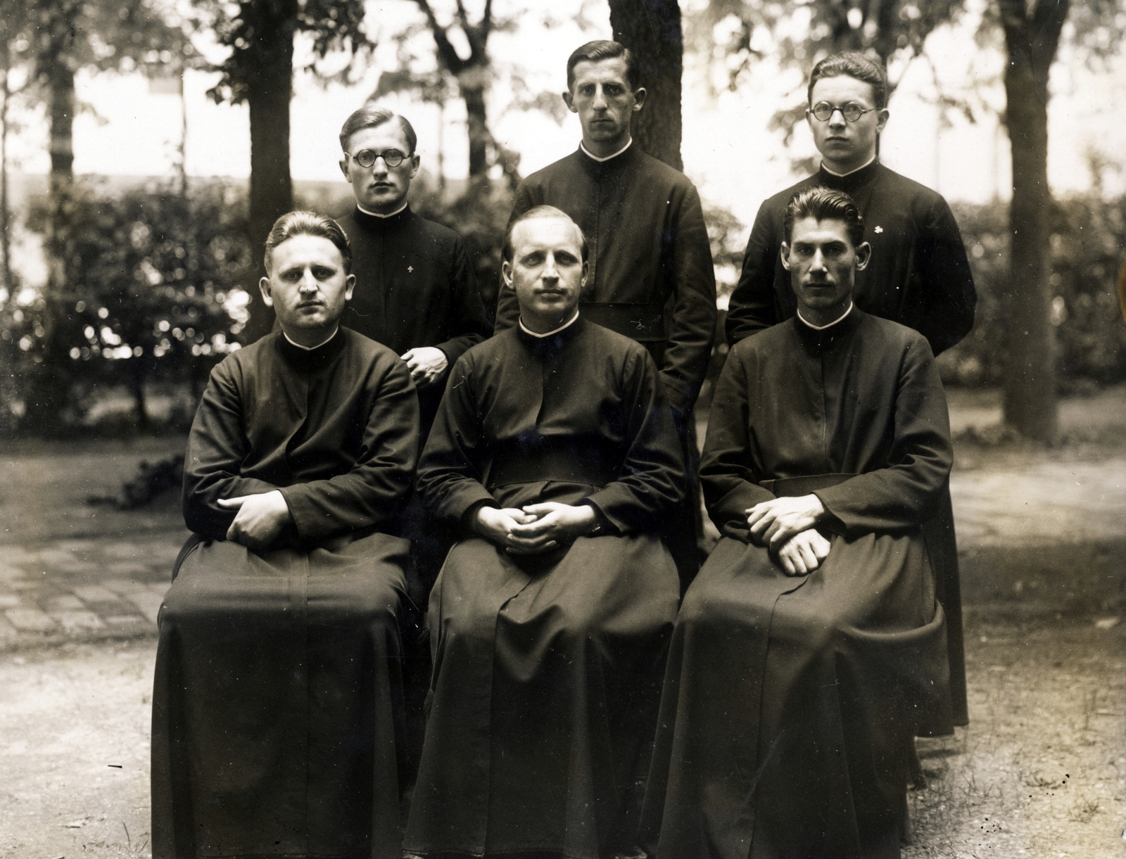 1940, Jezsuita Levéltár, jezsuita, összekulcsolt kéz, Fortepan #100106
