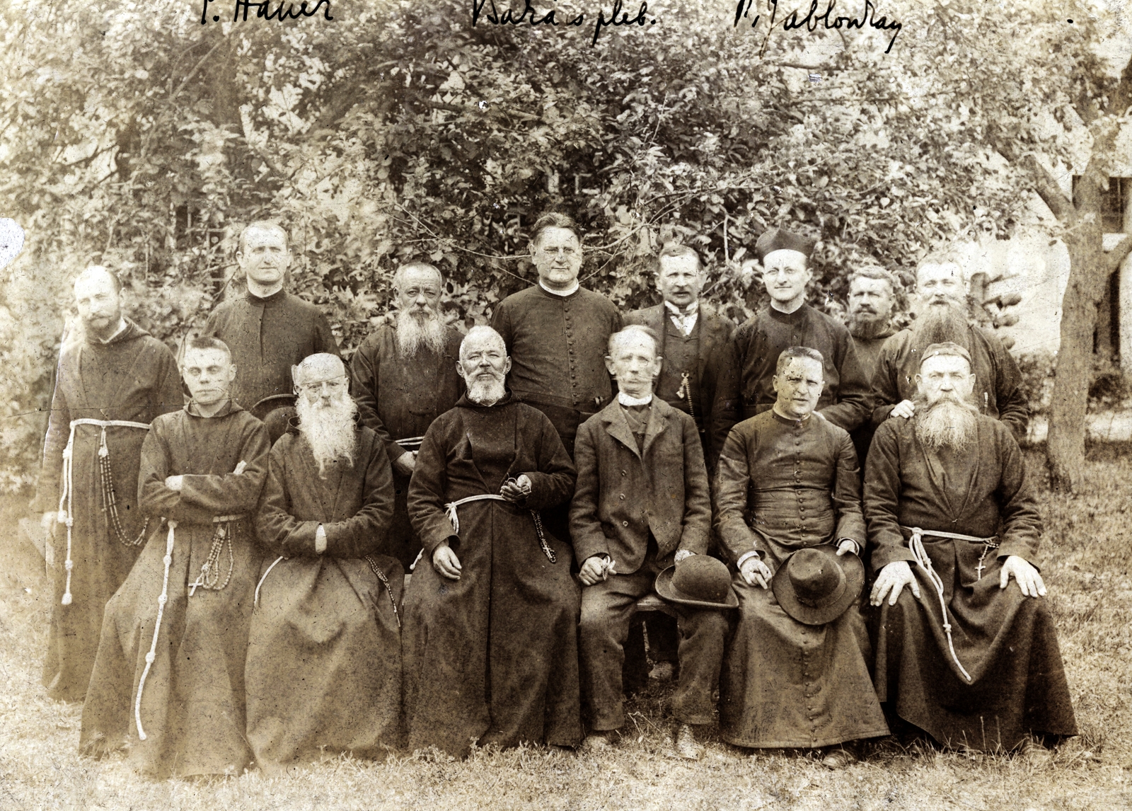 1908, Jezsuita Levéltár, priest, tableau, beard, cassock, Jesuits, Fortepan #100108