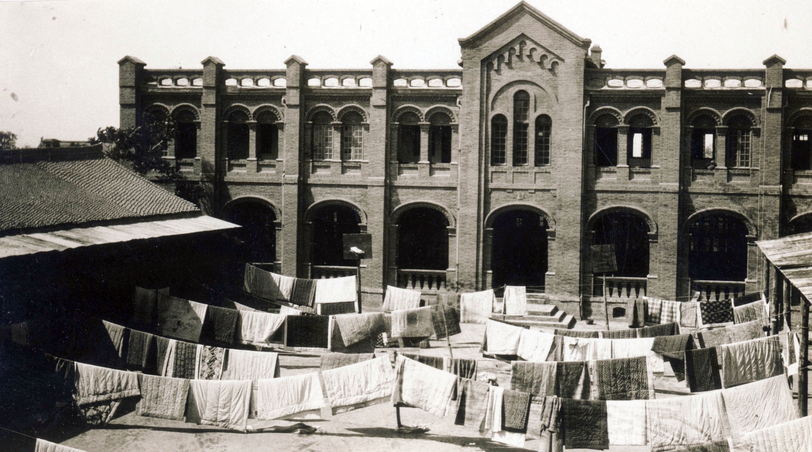 China, Daming, a magyar (korábban francia) jezsuita misszió kollégiuma., 1934, Jezsuita Levéltár, hanging clothes, Fortepan #100384