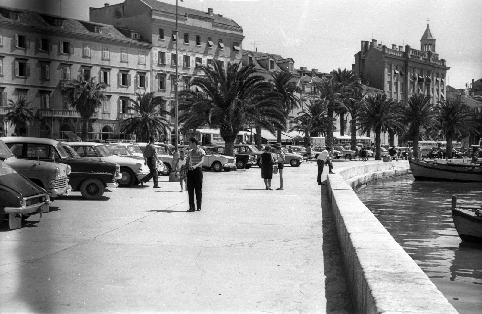 Horvátország,Adria, Split, a Riva, Split sétatere (Obala Hrvatskog narodnog preporoda)., 1963, Dobóczi Zsolt, Fortepan #100698