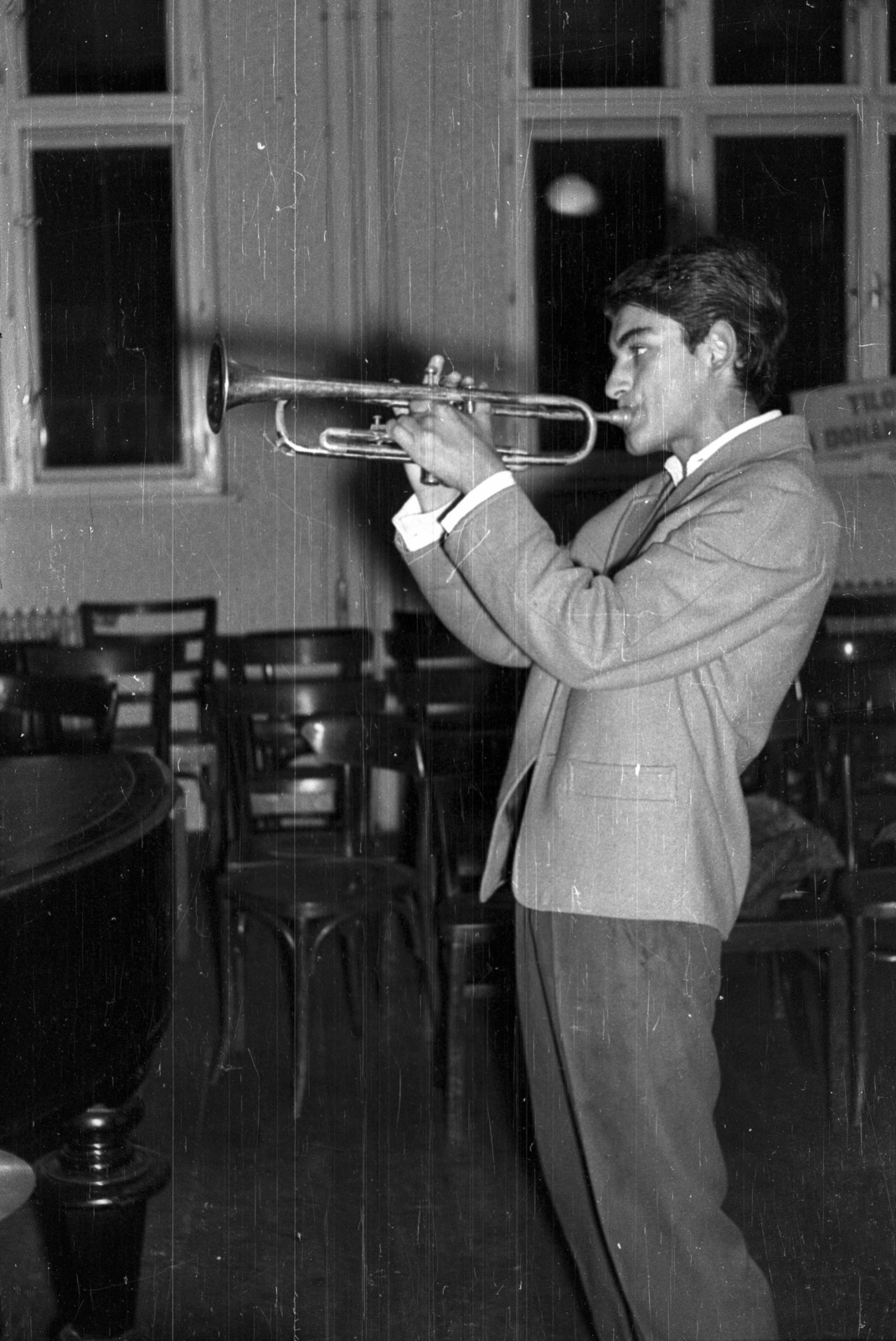 1963, Dobóczi Zsolt, trumpet, Fortepan #100744