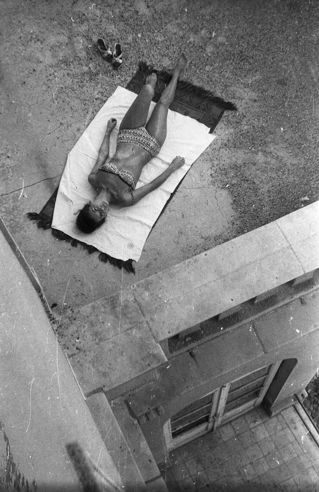 1958, Dobóczi Zsolt, terasz, napozás, Best of, Fortepan #100764