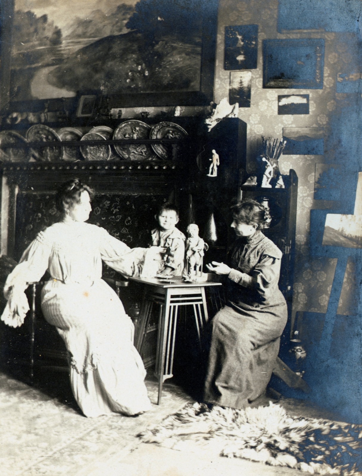 1911, Gyollai Jánosné, interior, Fortepan #100979