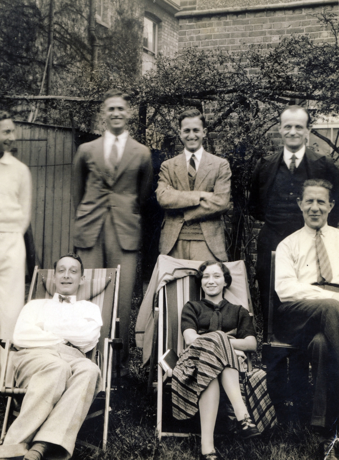 1948, Király Júlia, tie, tableau, men, woman, deck chair, Fortepan #101076