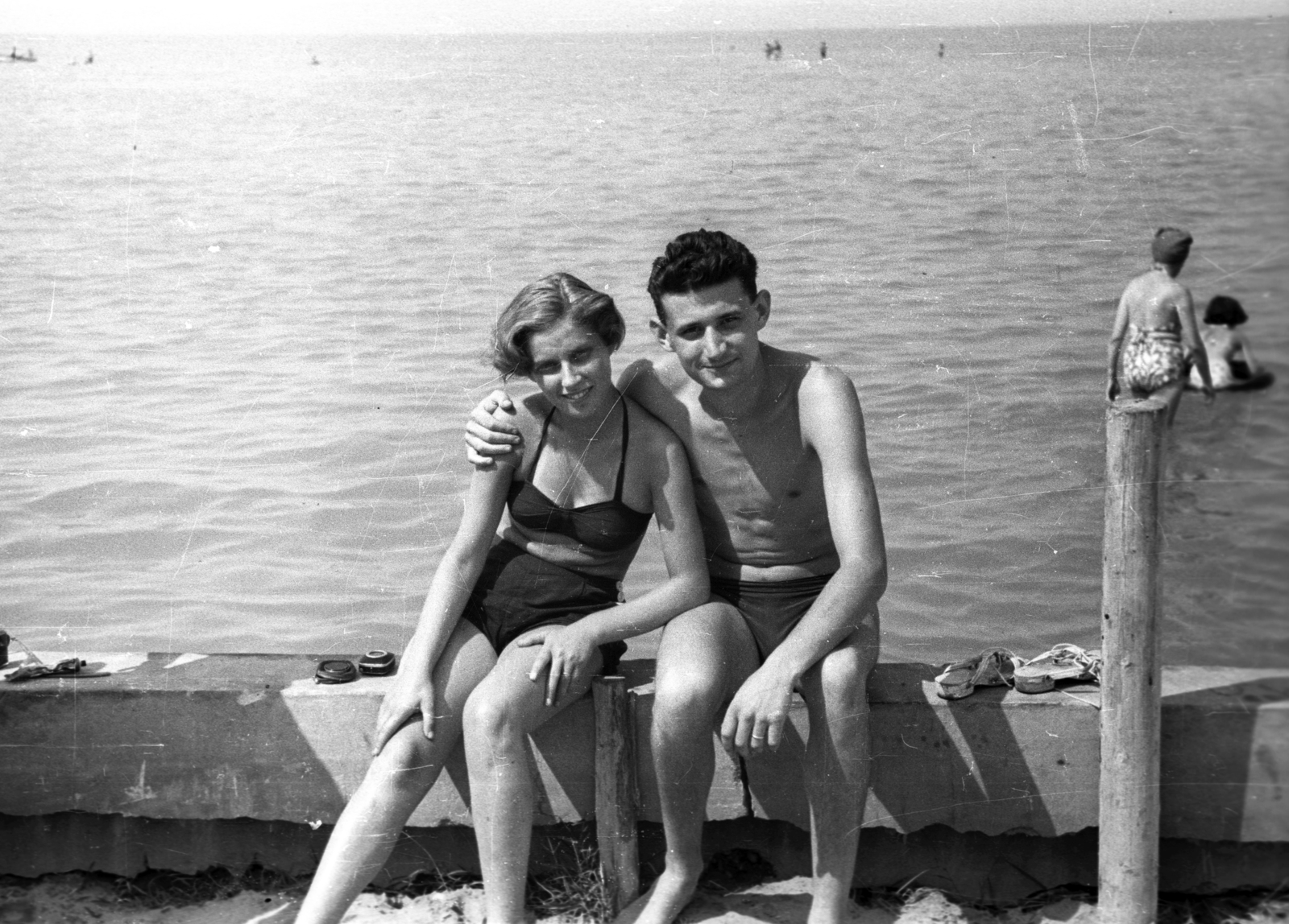 1958, Magyar Pál, bathing suit, Fortepan #101450