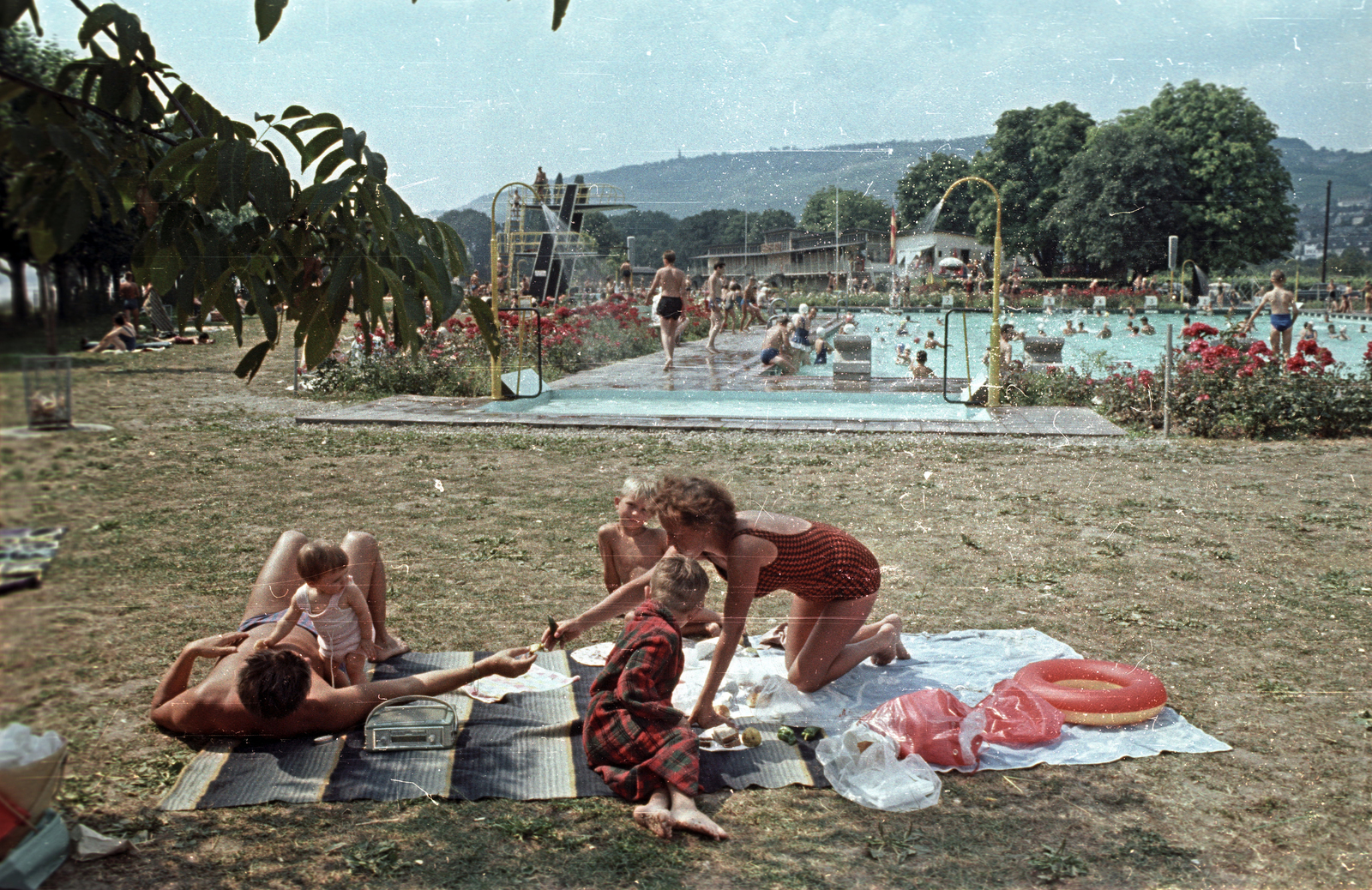 1965, Magyar Pál, beach, colorful, Fortepan #101542