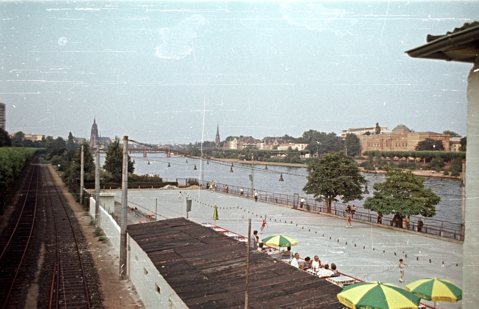 Germany, Frankfurt am Main, óváros a Friedensbrücke felől nézve., 1965, Magyar Pál, colorful, FRG, Fortepan #101545