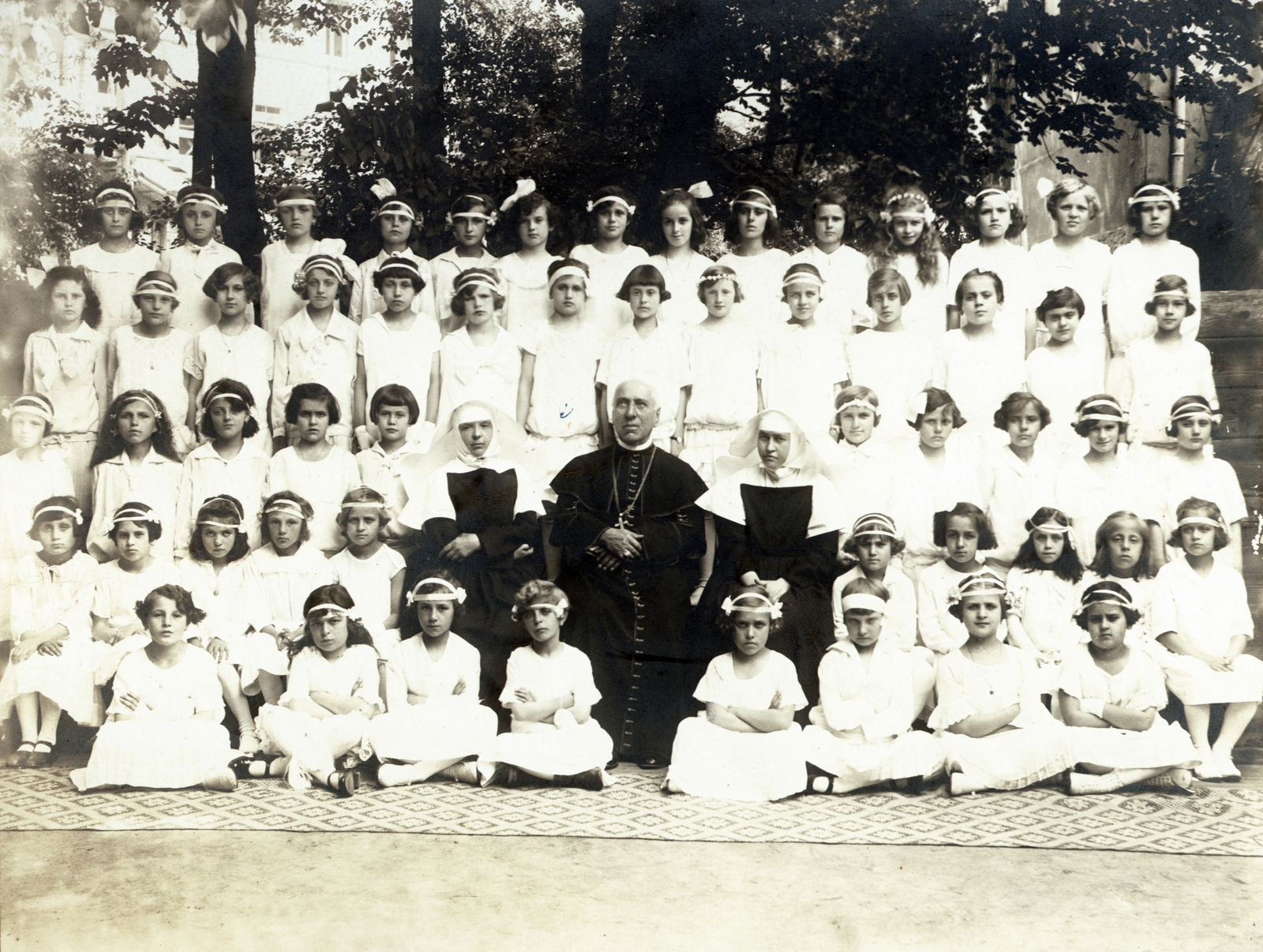 1920, Pápay Miklós, priest, nun, First Communion, Fortepan #101578