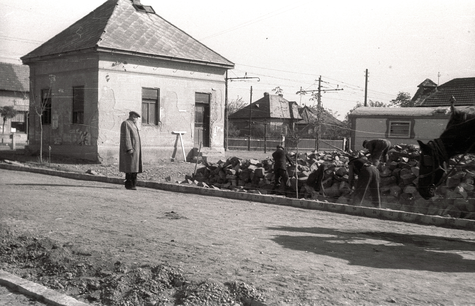 Hungary, Budapest XVI., Sashalmi tér., 1947, Győző József, Budapest, Fortepan #101642