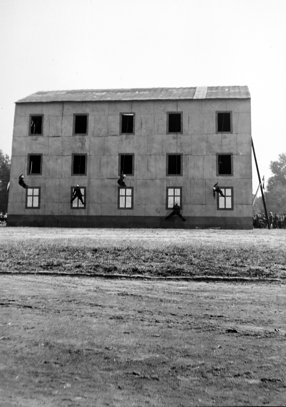 1958, Rigó László, practice, firefighter, Fortepan #101672