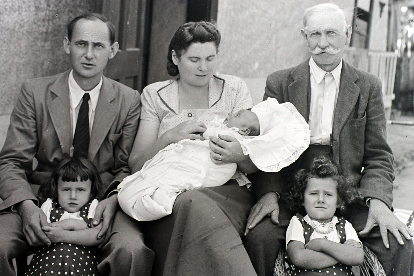 1936, Rigó László, grandparent, family, newborn, Fortepan #101674