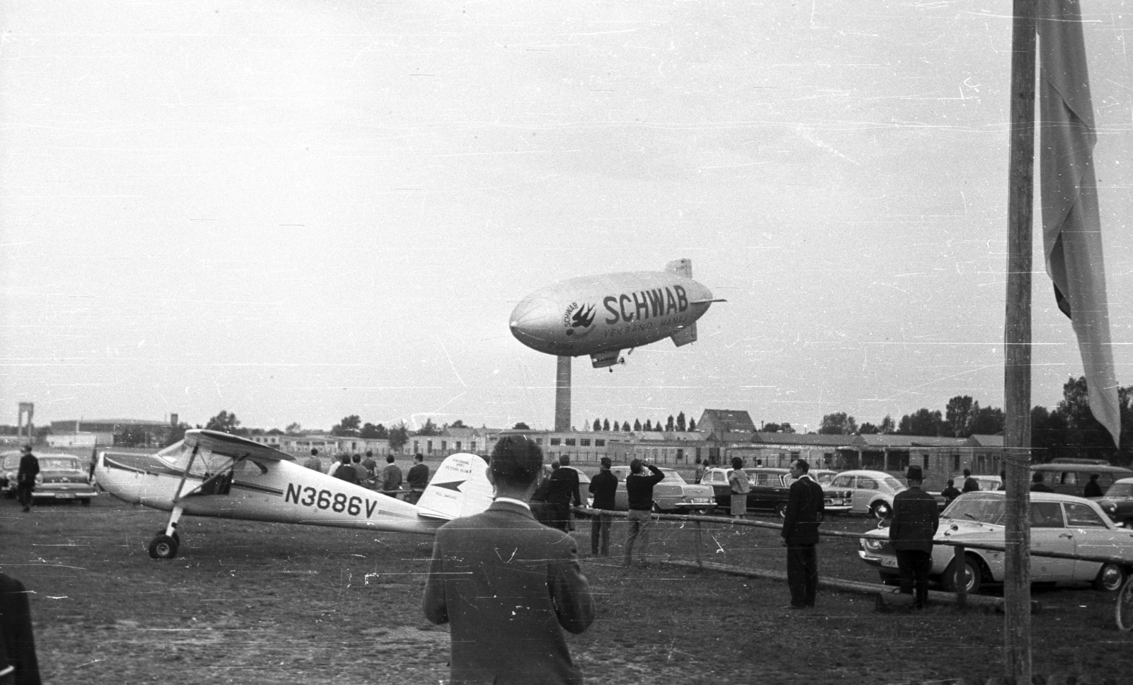 Germany, Augsburg, Augsburg-Haunstetten repülőtér., 1965, Sugár Ferenc, american brand, airplane, air-ship, FRG, Cessna-brand, Fortepan #101692