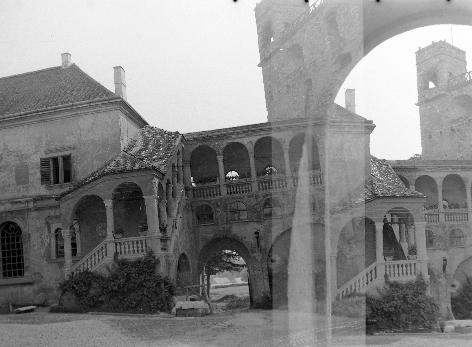 Hungary, Sárospatak, Rákóczi-vár., 1950, Kurutz Márton, museum, castle, erroneous photo, double exposure, Fortepan #10206