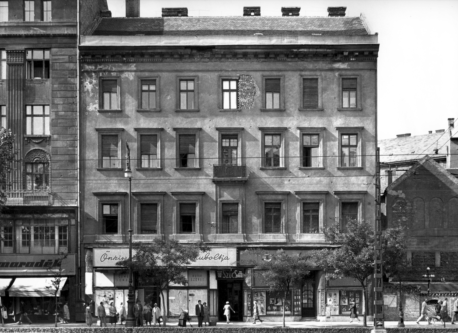 Hungary, Budapest V., Kálvin tér 2. A kép forrását kérjük így adja meg: Fortepan / Budapest Főváros Levéltára. Levéltári jelzet: HU_BFL_XV_19_c_11, 1957, Budapest Főváros Levéltára / Városrendezési és Építészeti Osztályának fényképei, A Fővárosi Tanács VB Városrendezési és Építészeti Osztályának, Budapest, tenement house, photographer, self-serving restaurant, Fortepan #102843