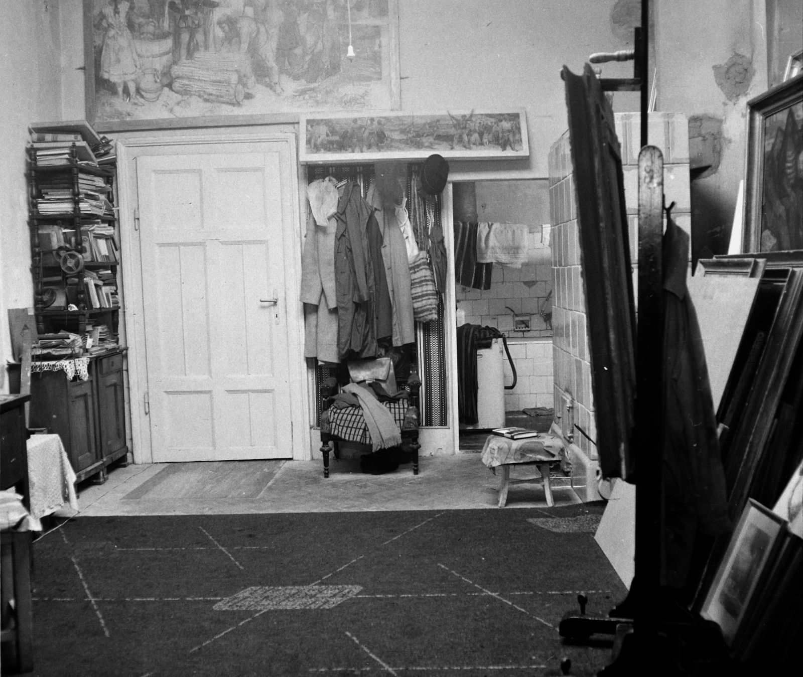 Magyarország, A kép forrását kérjük így adja meg: Fortepan / Budapest Főváros Levéltára. Levéltári jelzet: HU.BFL.XV.19.c.10, 1962, Budapest Főváros Levéltára / BRFK helyszínelési fényképei, BRFK Hivatala Bűnügyi Technikai Osztály, festmény, Fortepan #104588