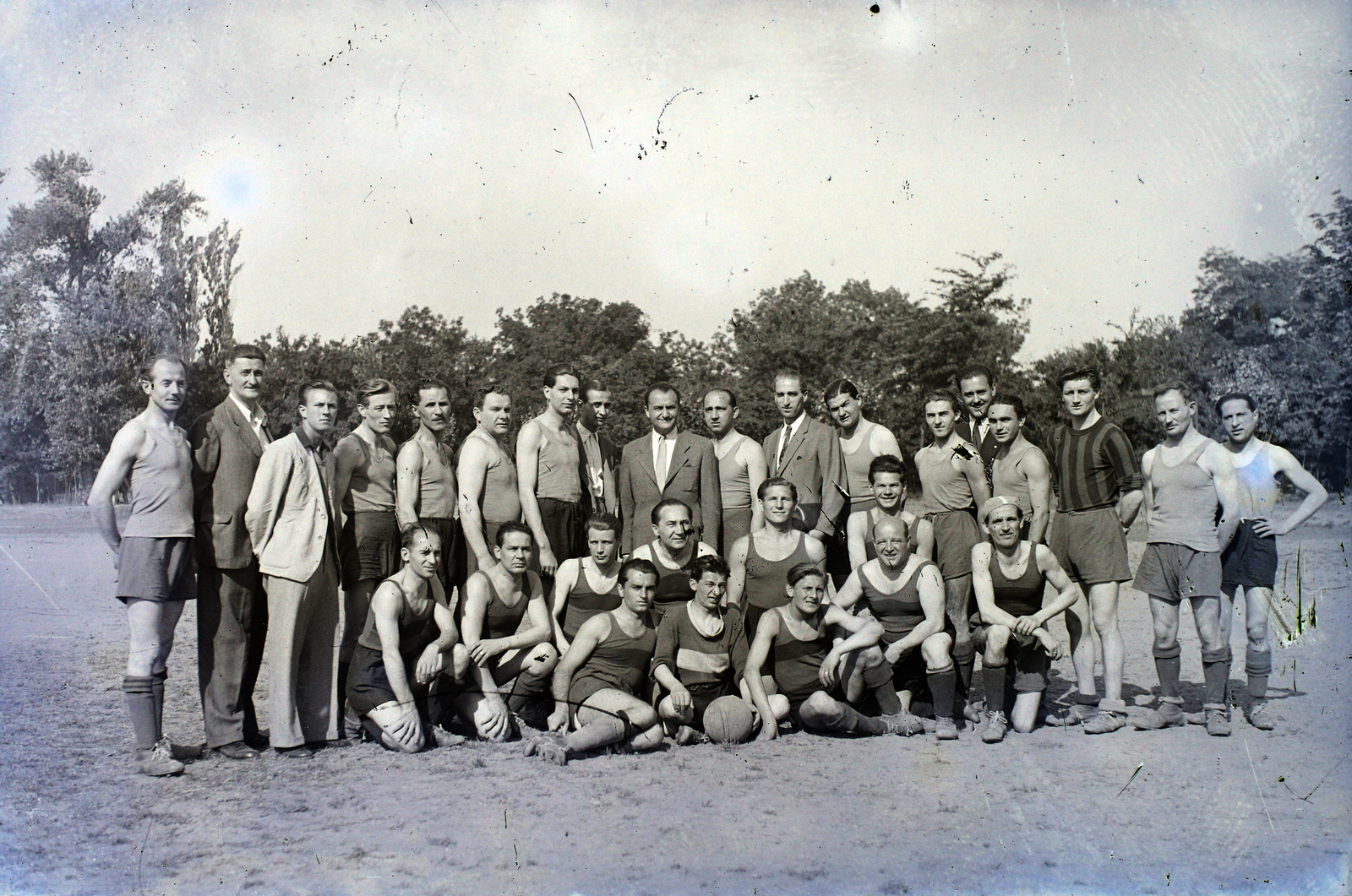 Hungary, 1947, Hámori Gyula, soccer team, Budapest, Fortepan #104646