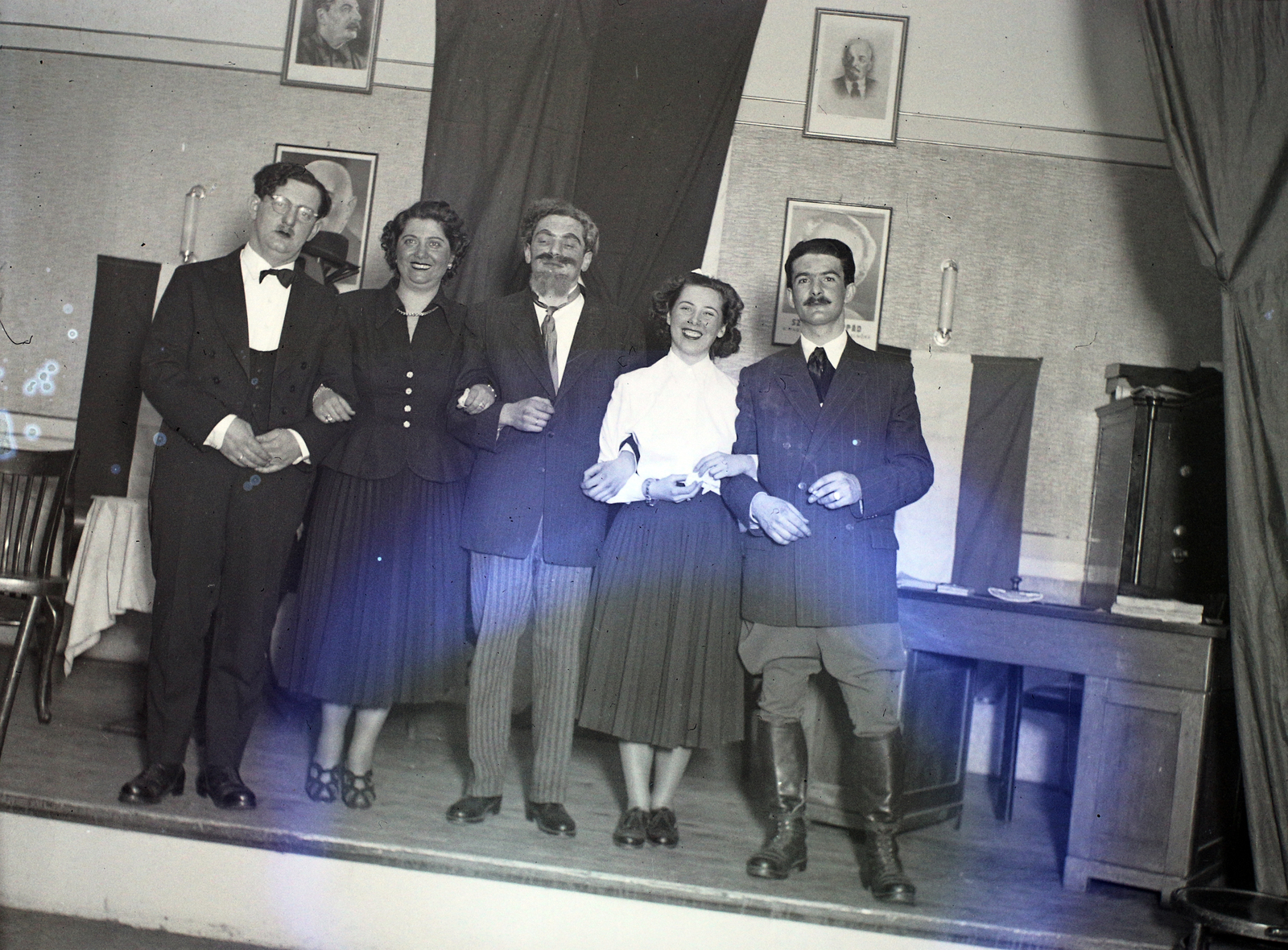 Hungary, 1949, Hámori Gyula, theater performance, Budapest, Fortepan #104877