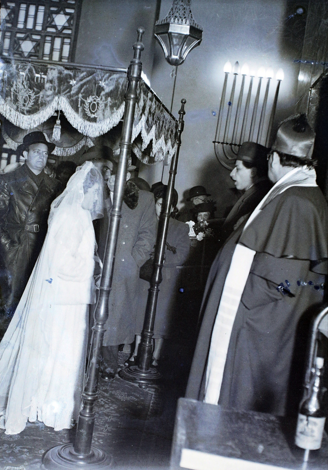 Hungary, Budapest VII., Dohány utca, Hősök temploma., 1948, Hámori Gyula, judaism, Budapest, chuppah, Fortepan #104890