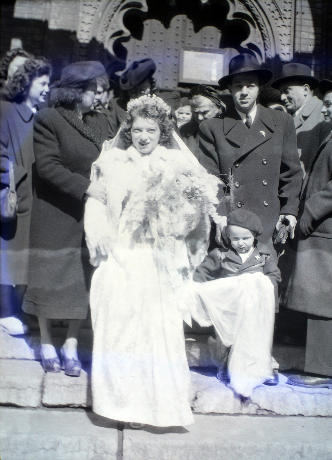 Hungary, Budapest VII., Dohány utca, zsinagóga., 1948, Hámori Gyula, Budapest, bride, kid, Fortepan #104899