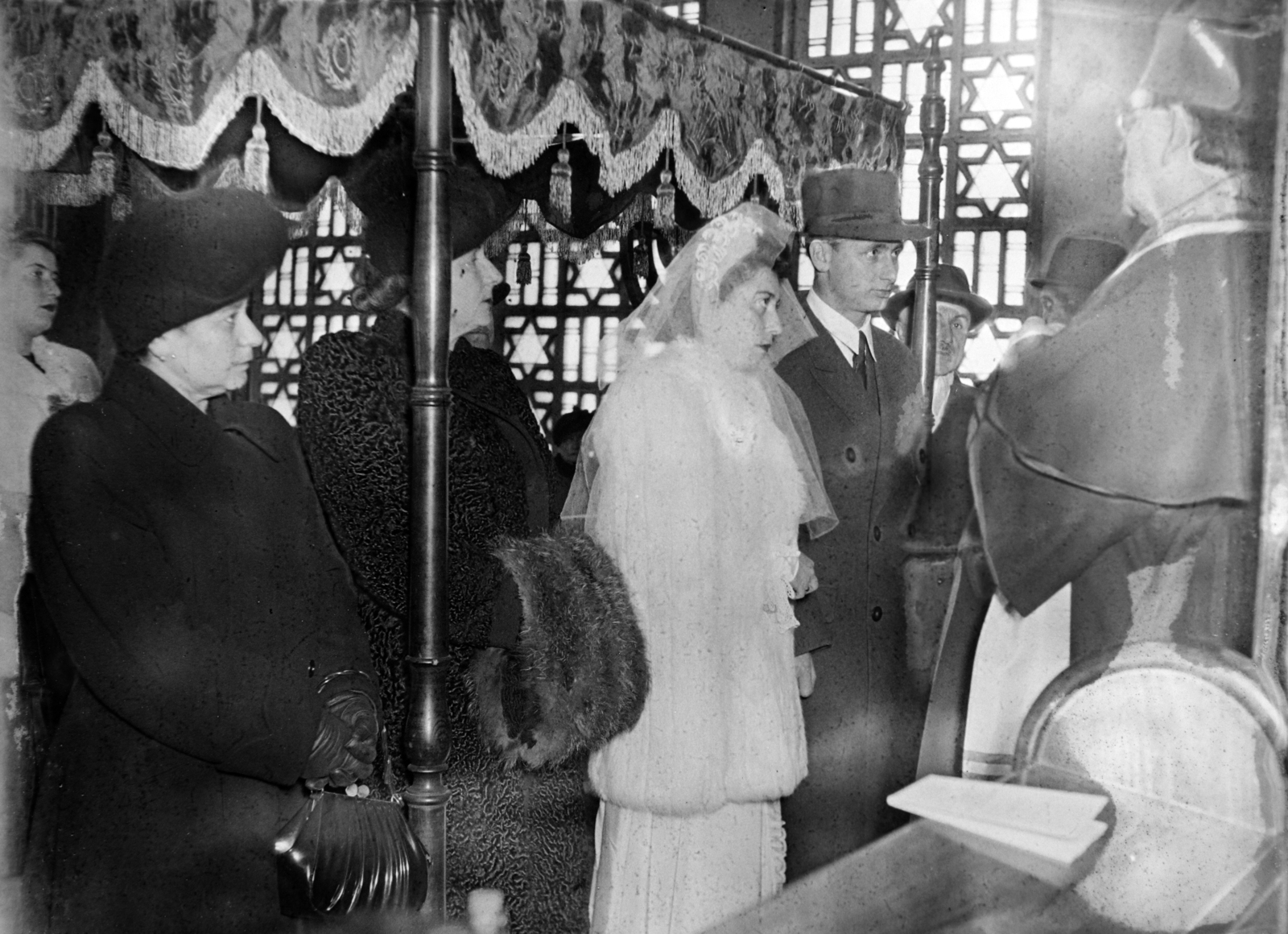 Hungary, Budapest VII., Dohány utca, Hősök temploma., 1948, Hámori Gyula, judaism, Budapest, chuppah, Fortepan #104949