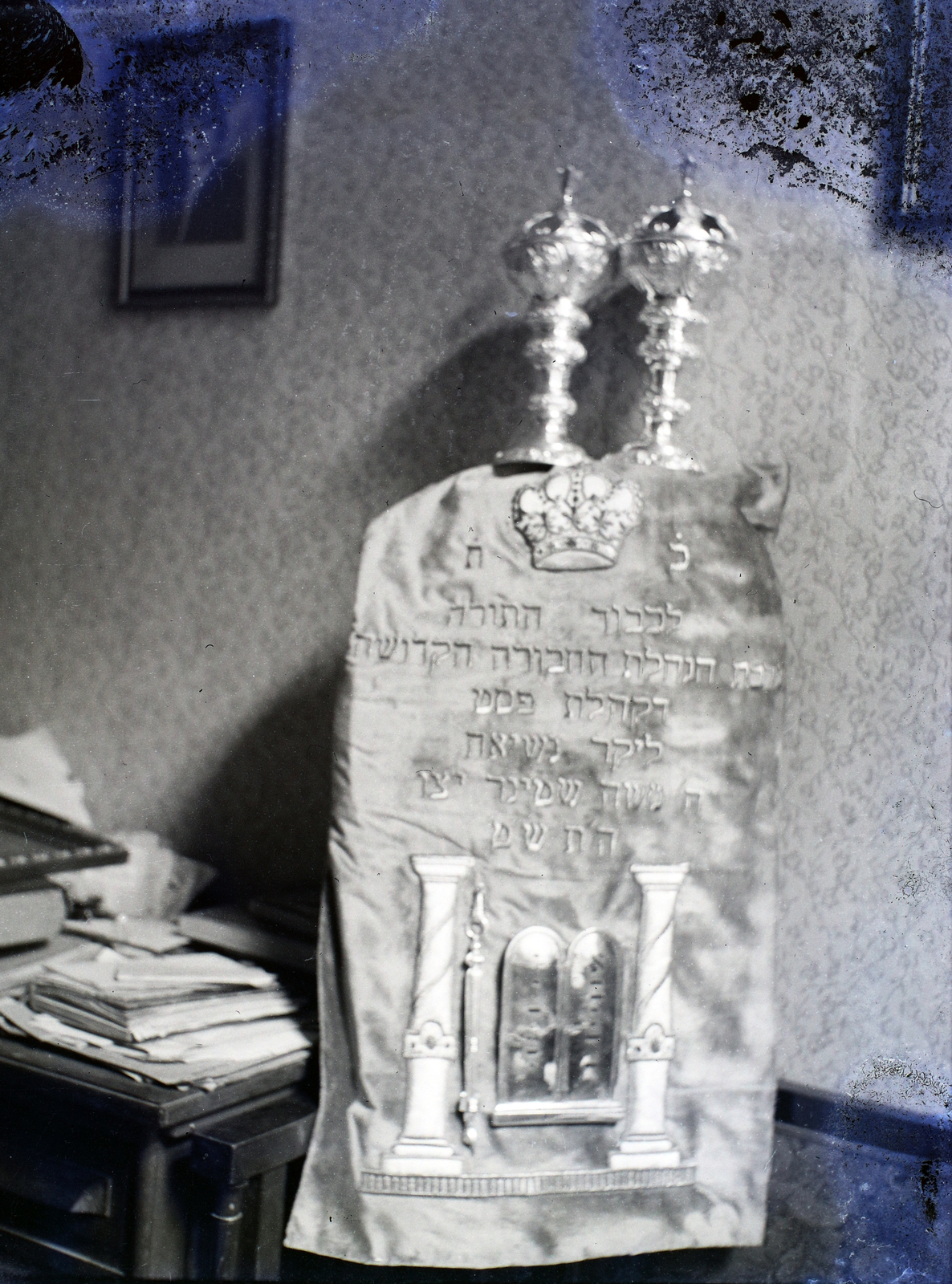Hungary, 1948, Hámori Gyula, judaism, Budapest, Hebrew script, Torah scroll, Fortepan #105003