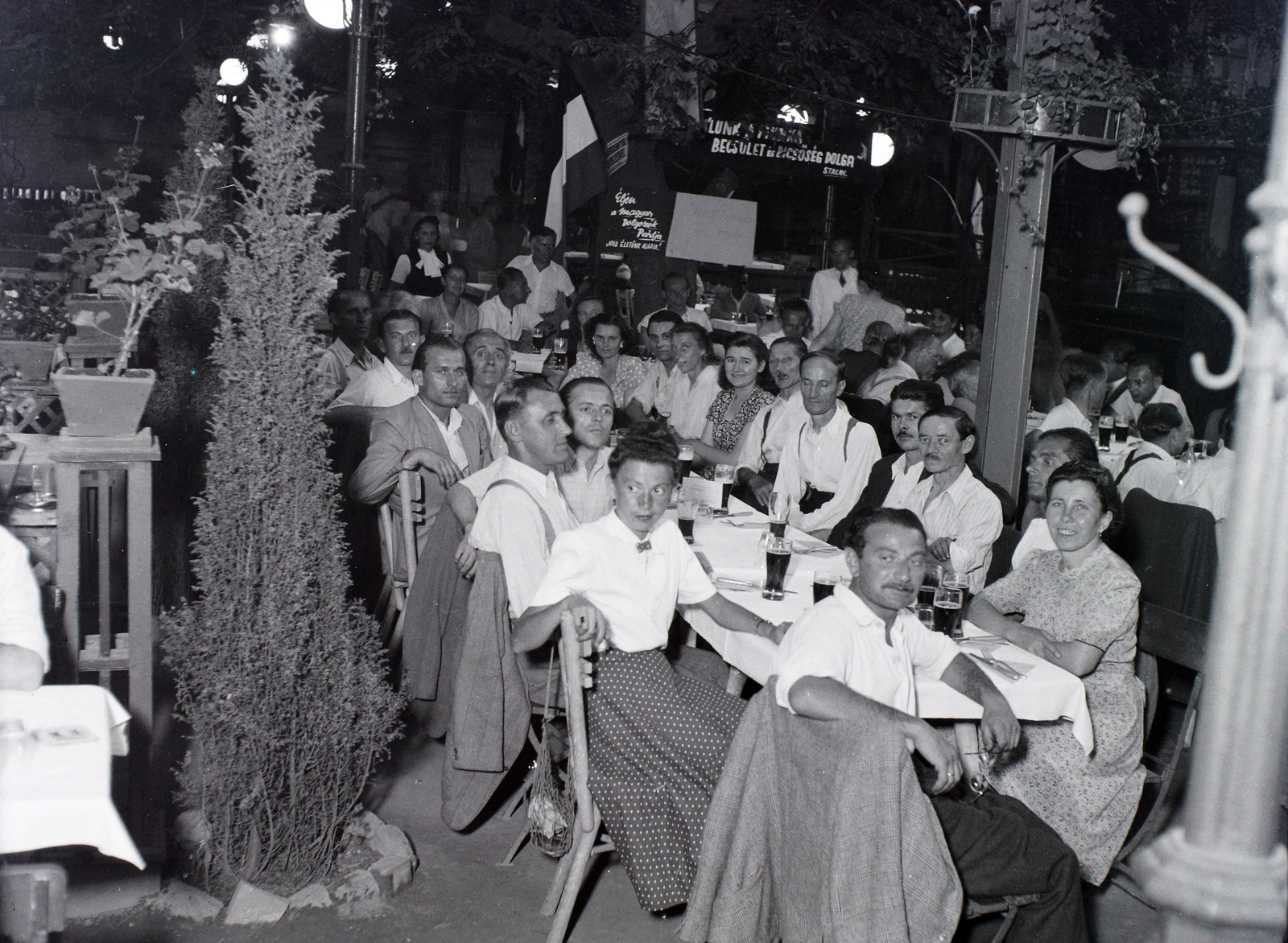 Magyarország, 1949, Hámori Gyula, kerthelyiség, Budapest, Fortepan #105089