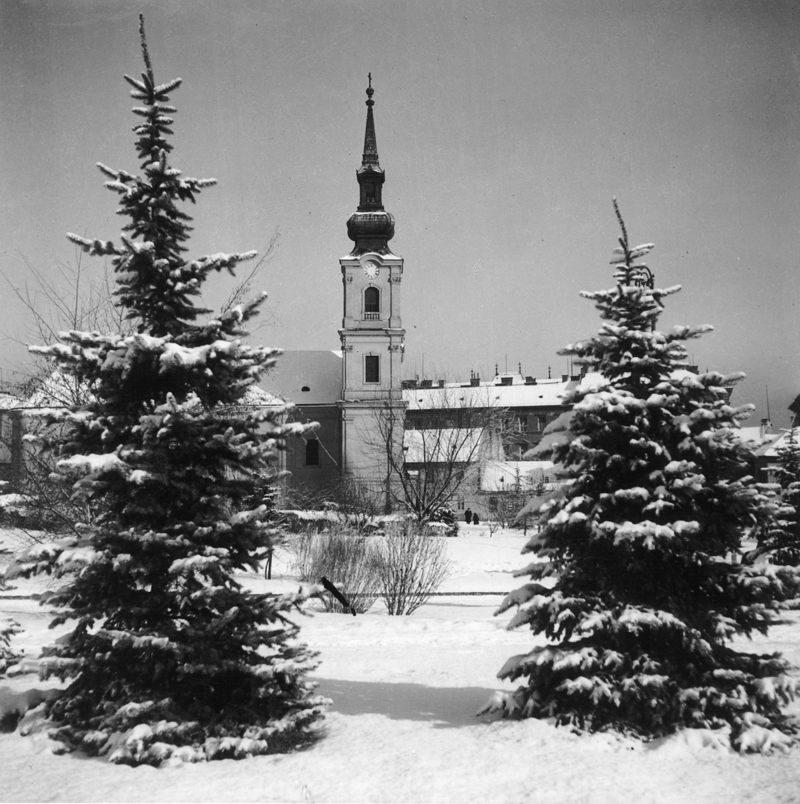 Magyarország, Tabán, Budapest I., Alexandriai Szent Katalin-templom., 1942, Archiv für Zeitgeschichte ETH Zürich / Agnes Hirschi, Carl Lutz, Budapest, Fortepan #105710