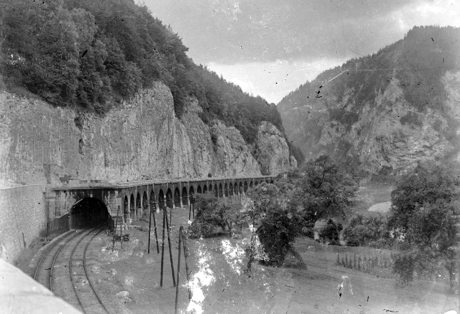 Ausztria, Semmering, hágó, galéria-alagút, 1935, Kurutz Márton, vasút, Fortepan #10581