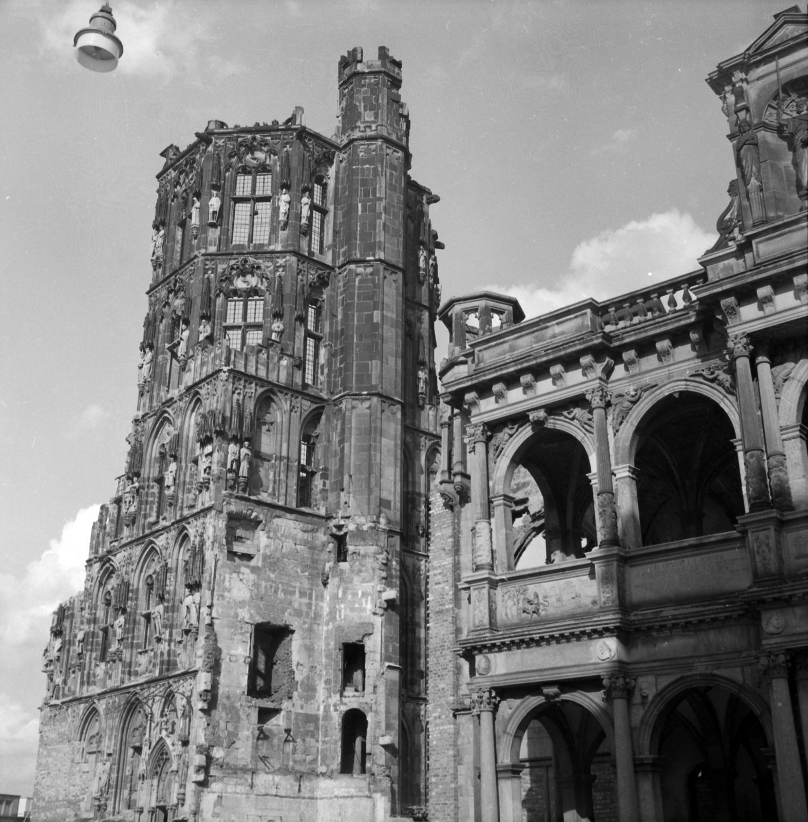 Germany, Köln, Rathausplatz, a lerombolt Városháza., 1947, Archiv für Zeitgeschichte ETH Zürich / Agnes Hirschi, Carl Lutz, war damage, Fortepan #105815