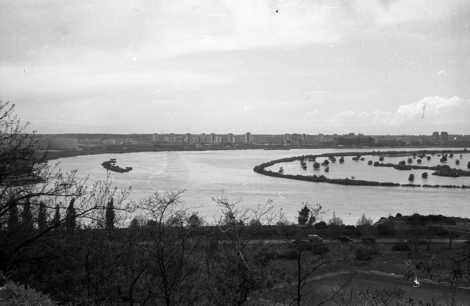 Serbia, Belgrade, Nándorfehérvár, kilátás a várból, balra a Száva torkolata a Dunánál., 1965, Hunyady József, flood, picture, Fortepan #105872