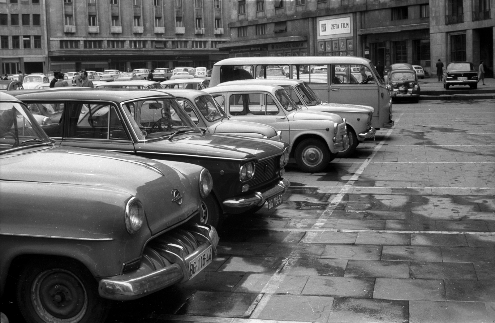 Szerbia, Belgrád, Trg Nikole Pašića (Trg Marksa i Engelsa)., 1965, Hunyady József, Opel-márka, automobil, rendszám, Fiat 1300/1500, Fortepan #106015