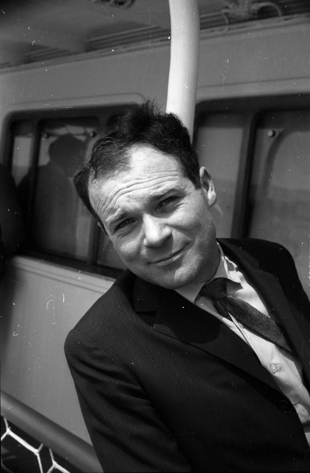 Szerbia, Moldova György író a Felszabadulás gőzhajó fedélzetén az Írószövetség jugoszláviai útján., 1965, Hunyady József, Fortepan #106140