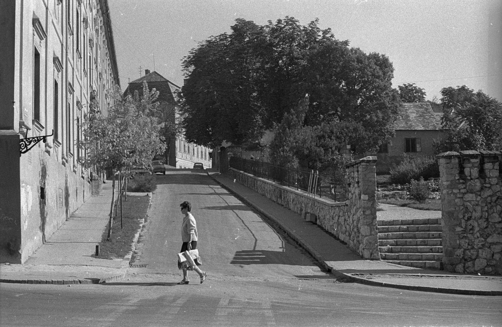Magyarország, Pécs, Papnövelde (Kulich Gyula) utca a Hunyadi János utcából nézve., 1962, Hunyady József, Fortepan #106239