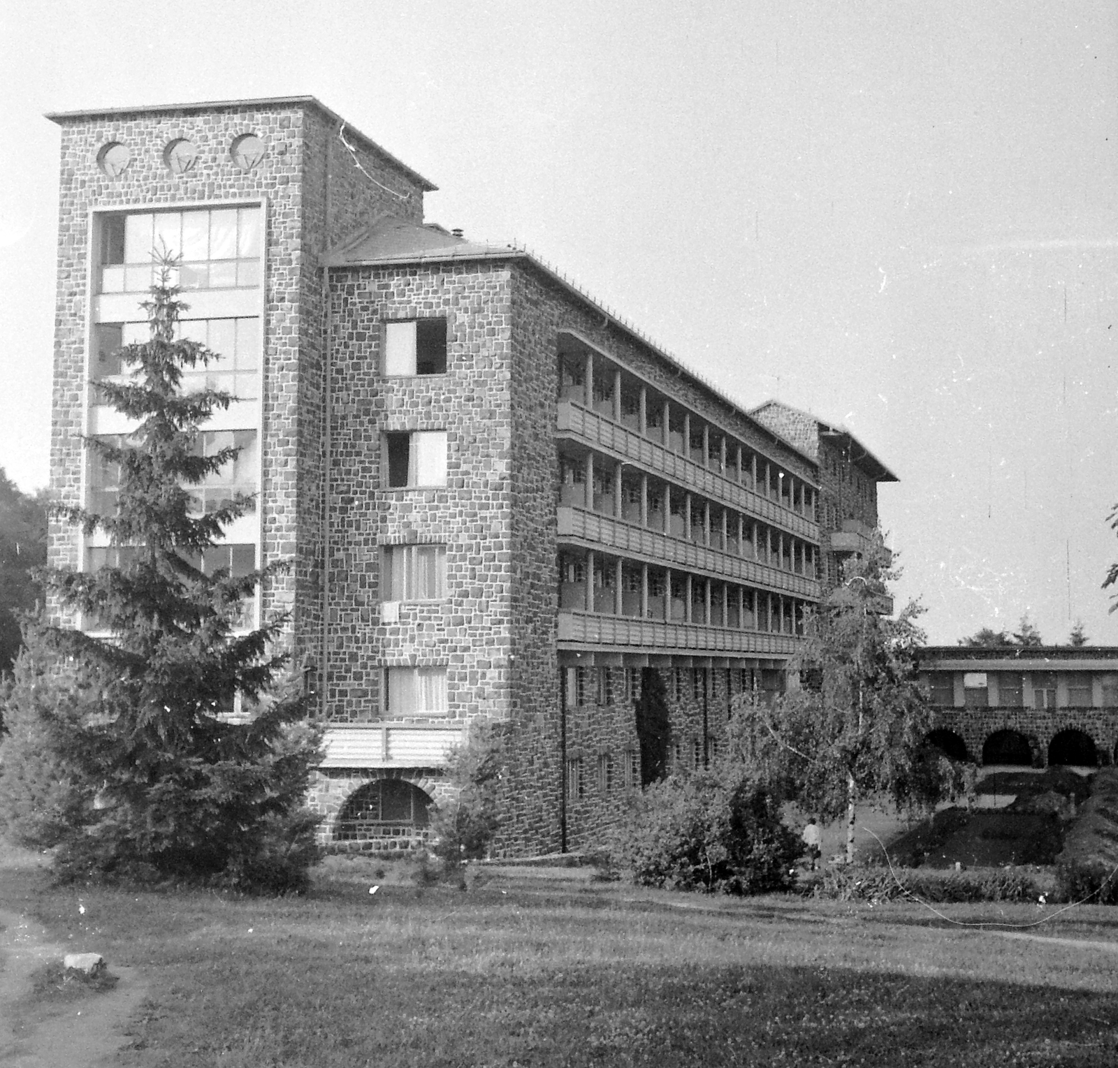 Hungary, Galyatető, Mátraszentimre, Nagyszálló., 1955, Fortepan, hotel, Károly Puskás-design, György Uray-design, Fortepan #10677