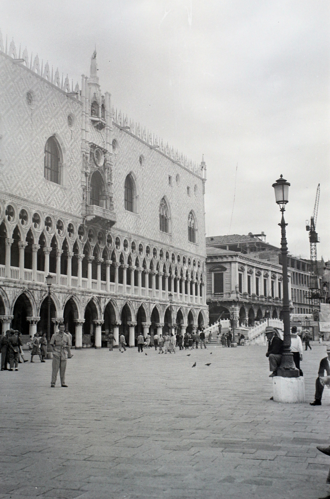 Italy, Venice, Riva degli Schiavoni, balra a Dózse-palota., 1947, Hunyady József, street view, Fortepan #107023