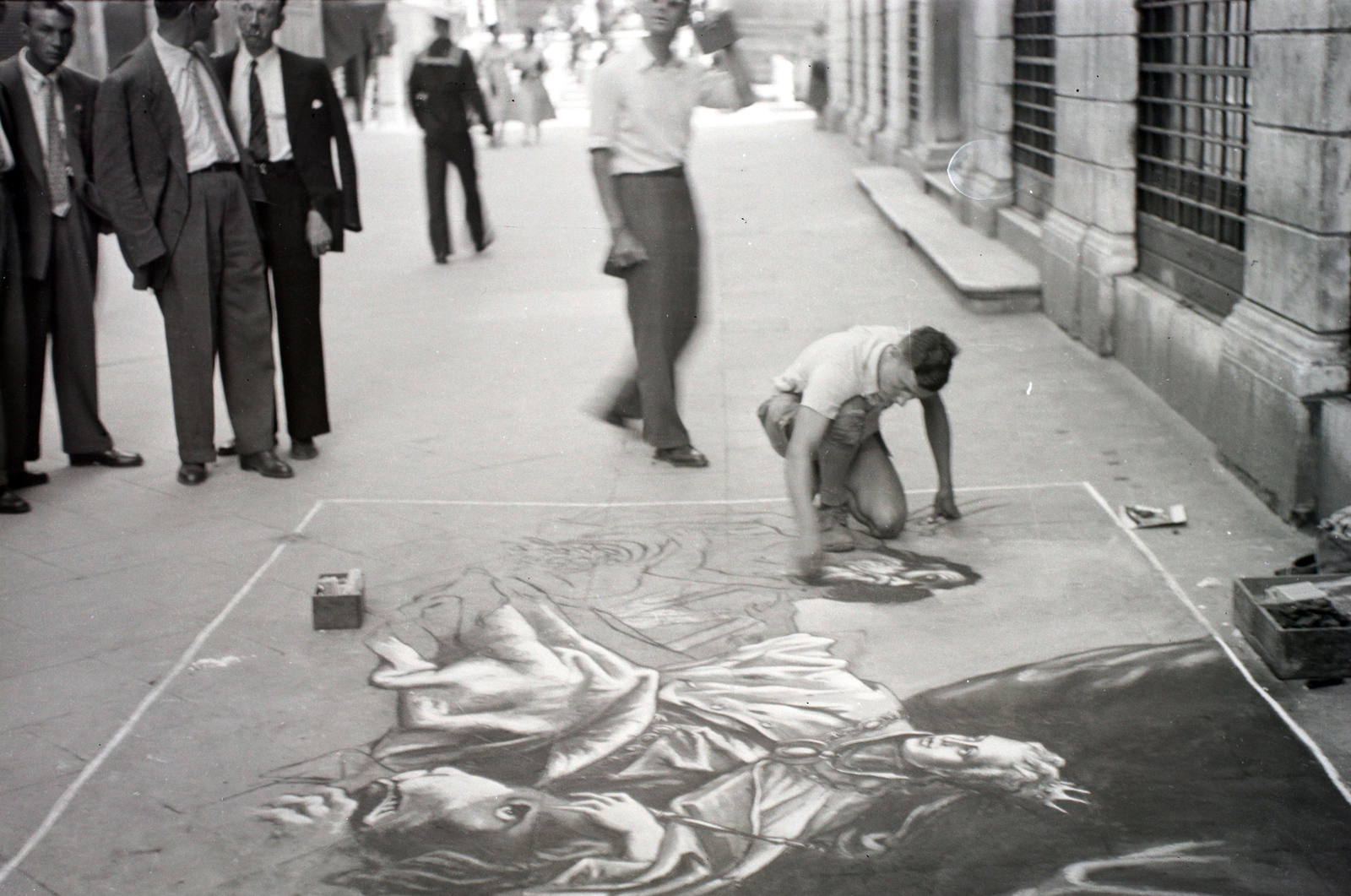 Italy, Venice, Calle Larga XXII Marzo, háttérben a a Ponte San Moise., 1947, Hunyady József, Fortepan #107026