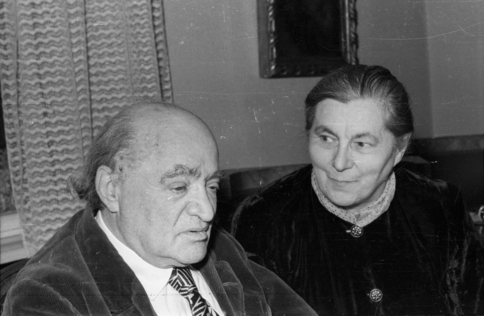 Magyarország, Füst Milán író, költő és felesége., 1963, Hunyady József, Fortepan #107315