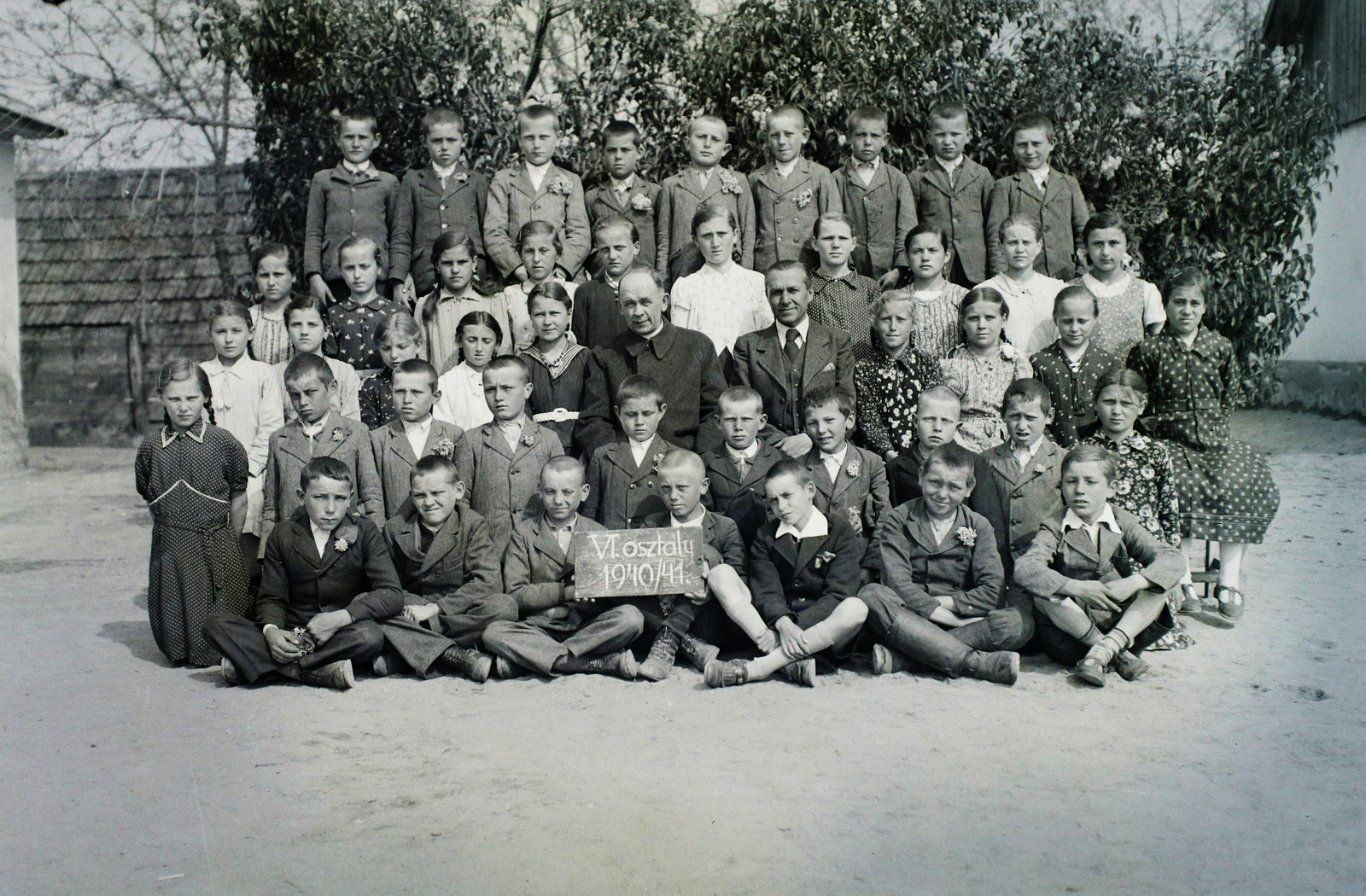 1941, Kókány Jenő, class photo, Fortepan #107411