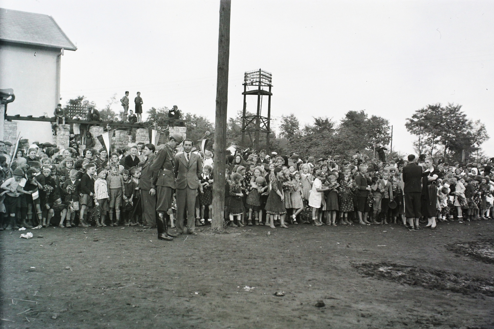 1940, Kókány Jenő, gyerekek, katona, Fortepan #107456
