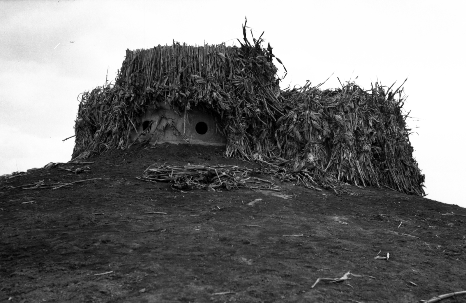 Serbia, álcázott jugoszláv bunker. A felvétel a 3. magyar hadsereg délvidéki hadművelete idején készült., 1941, Kókány Jenő, blockhouse, Fortepan #107535
