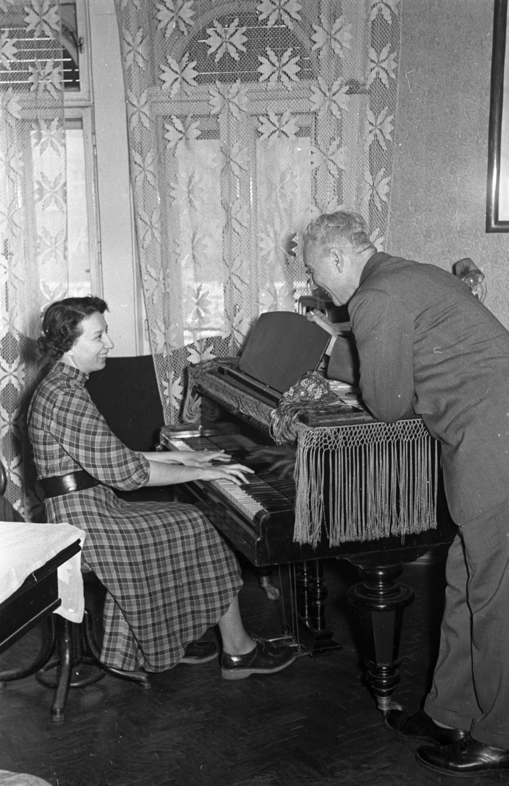 1954, Hámori Gyula, piano, Fortepan #108347