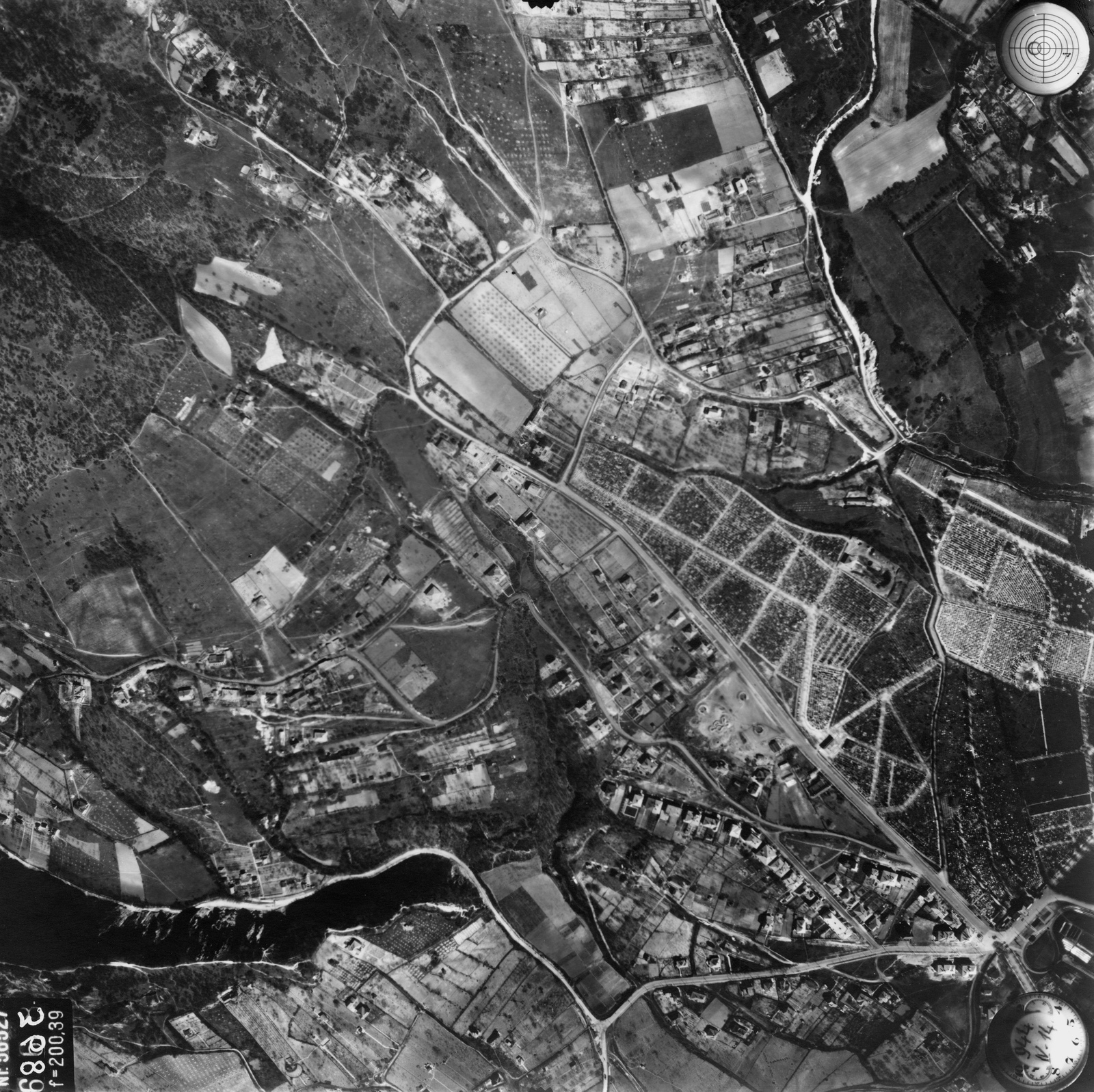 Hungary, Budapest, A felvétel 1944. április 14-én készült., 1944, Magyar Királyi Honvéd Légierő, aerial photo, Fortepan #109111