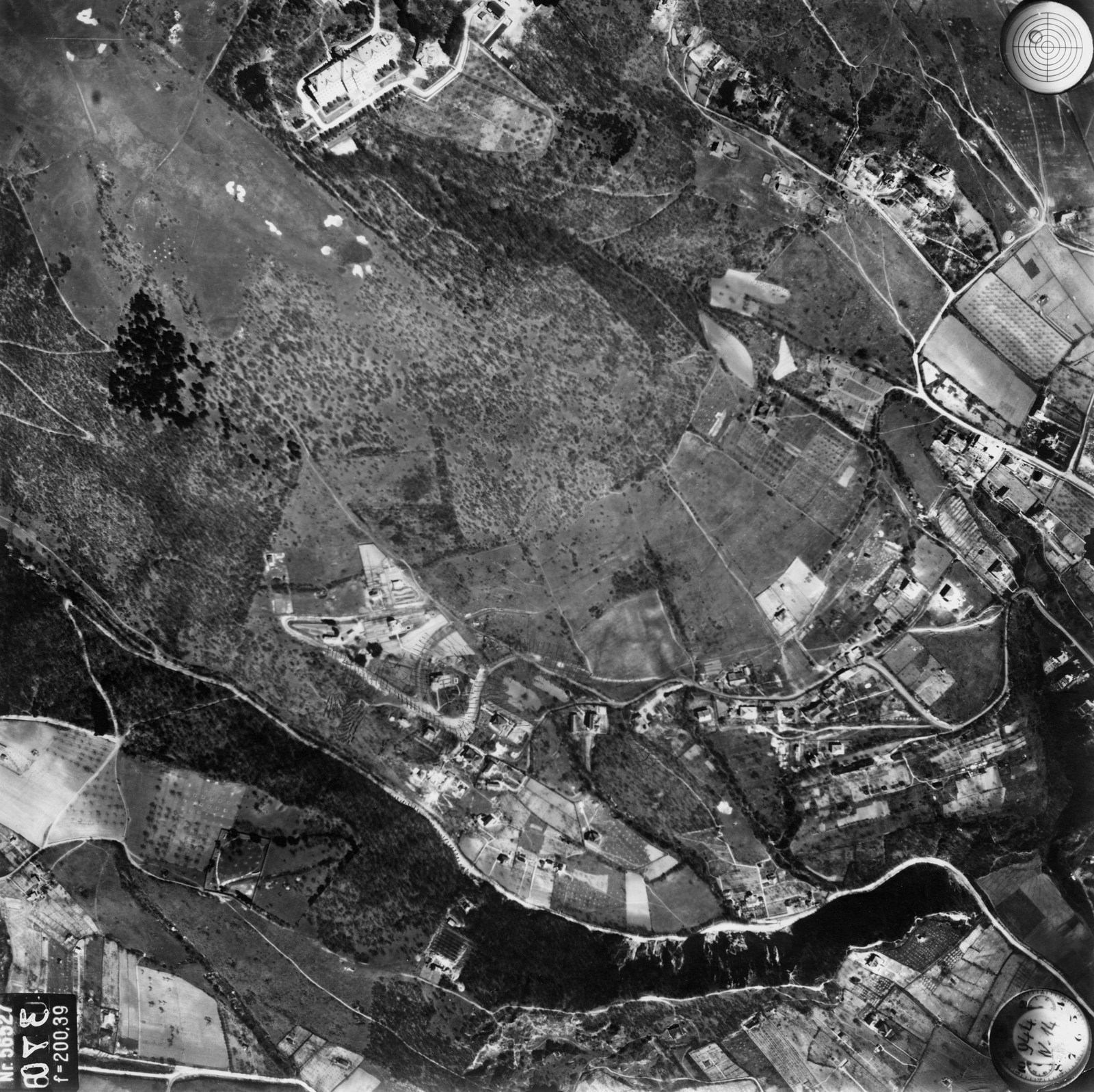 Hungary, Budapest, A felvétel 1944. április 14-én készült., 1944, Magyar Királyi Honvéd Légierő, aerial photo, Fortepan #109112