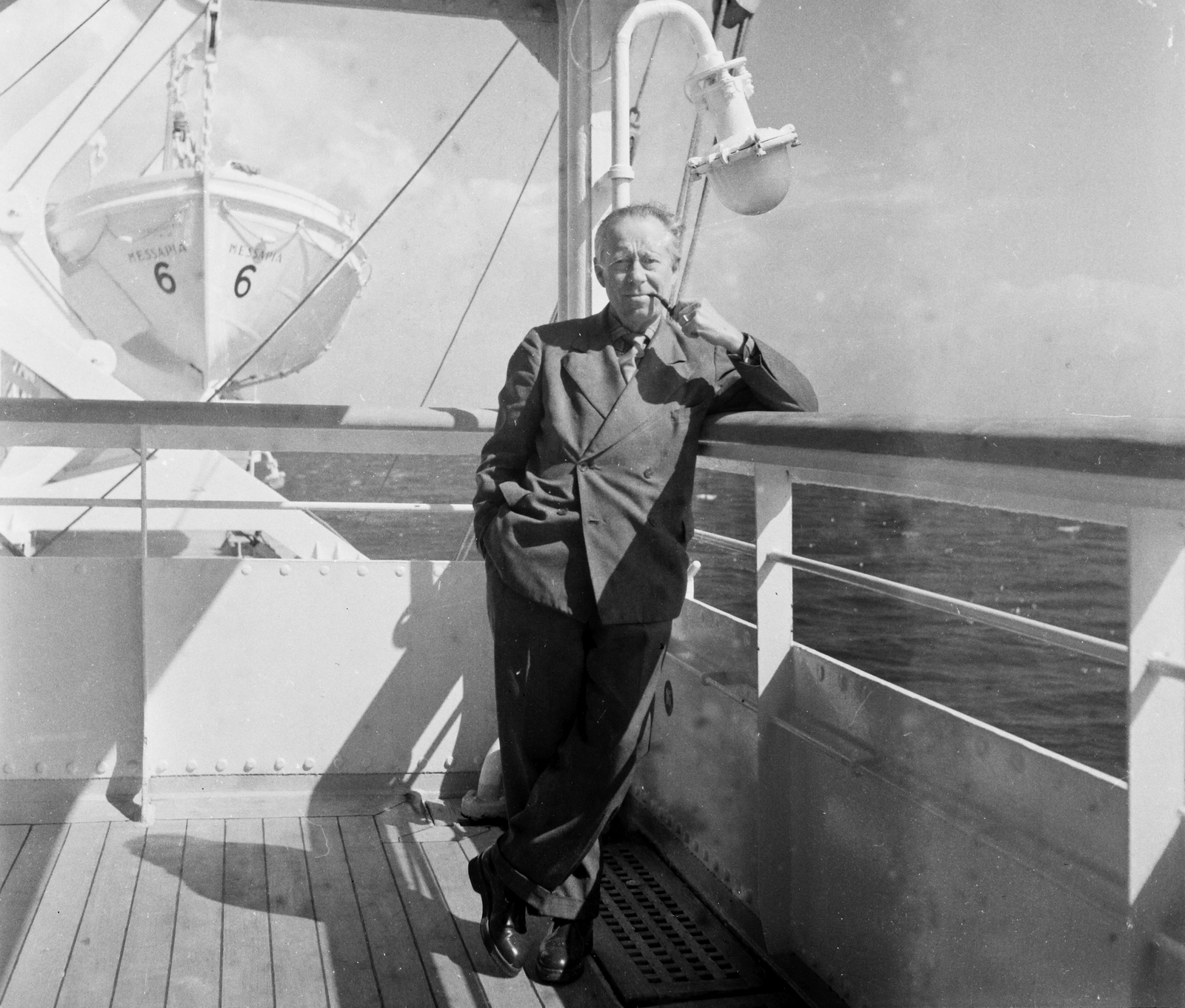 a felvétel a Messapia tengerjáró hajó fedélzetén készült., 1964, Bauer Sándor, lifeboat, Fortepan #109439