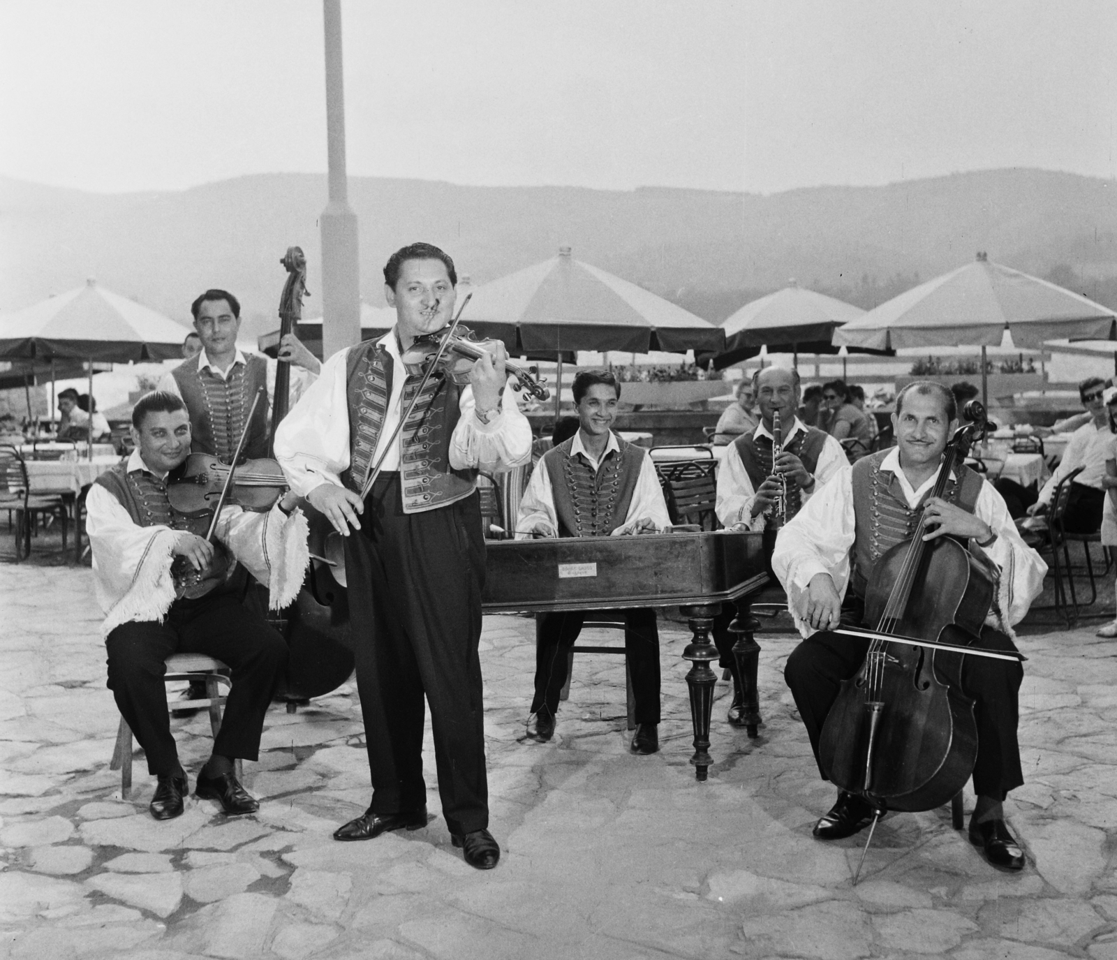 1964, Bauer Sándor, Gypsy music, dulcimer, Fortepan #109458