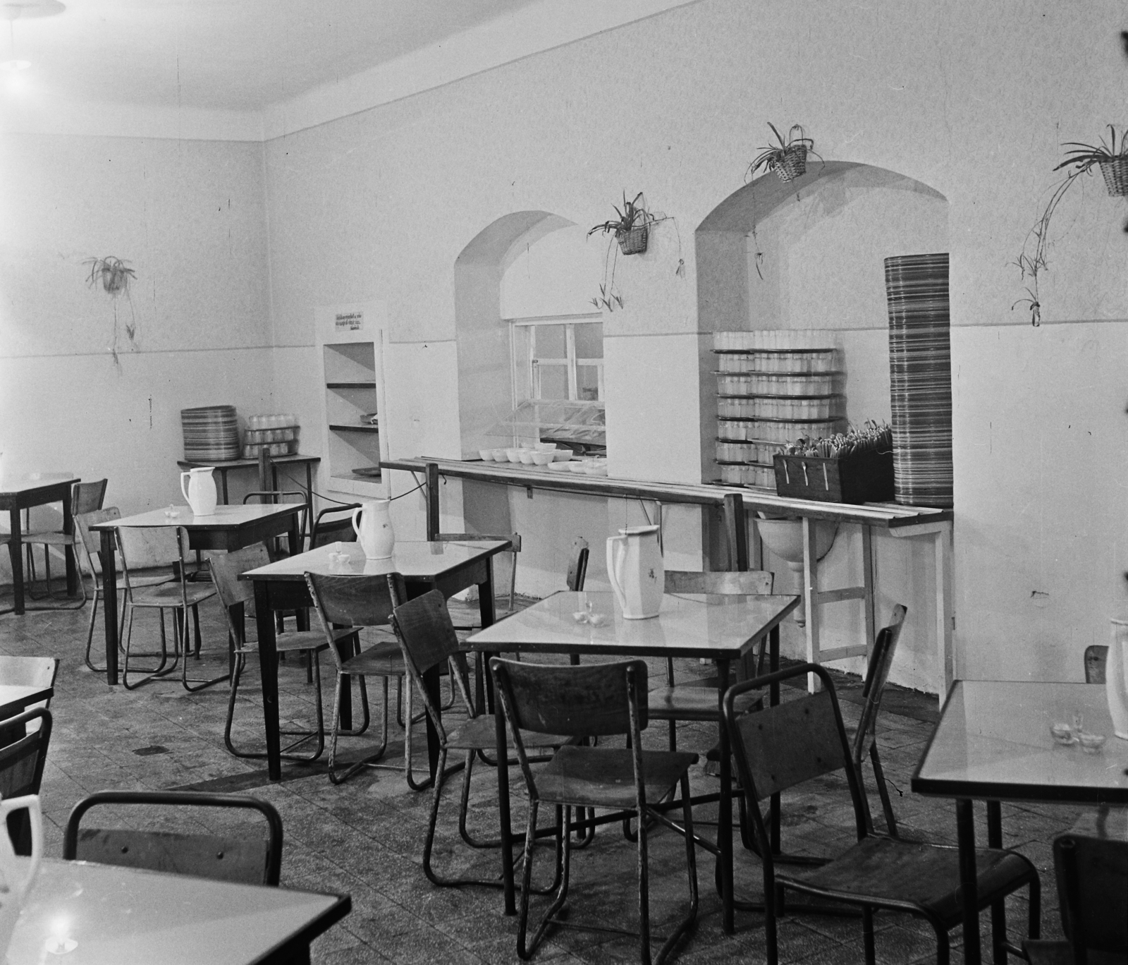 1961, Bauer Sándor, restaurant, jug, self-serving restaurant, Fortepan #109665