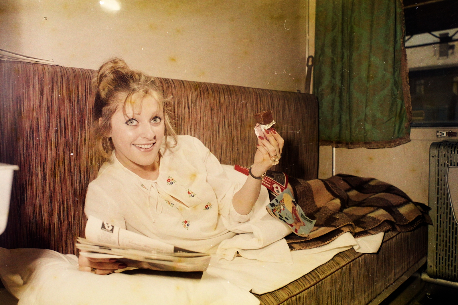 Magyarország, 1974, Bauer Sándor, színes, vagon, hálókocsi, Fortepan #109754