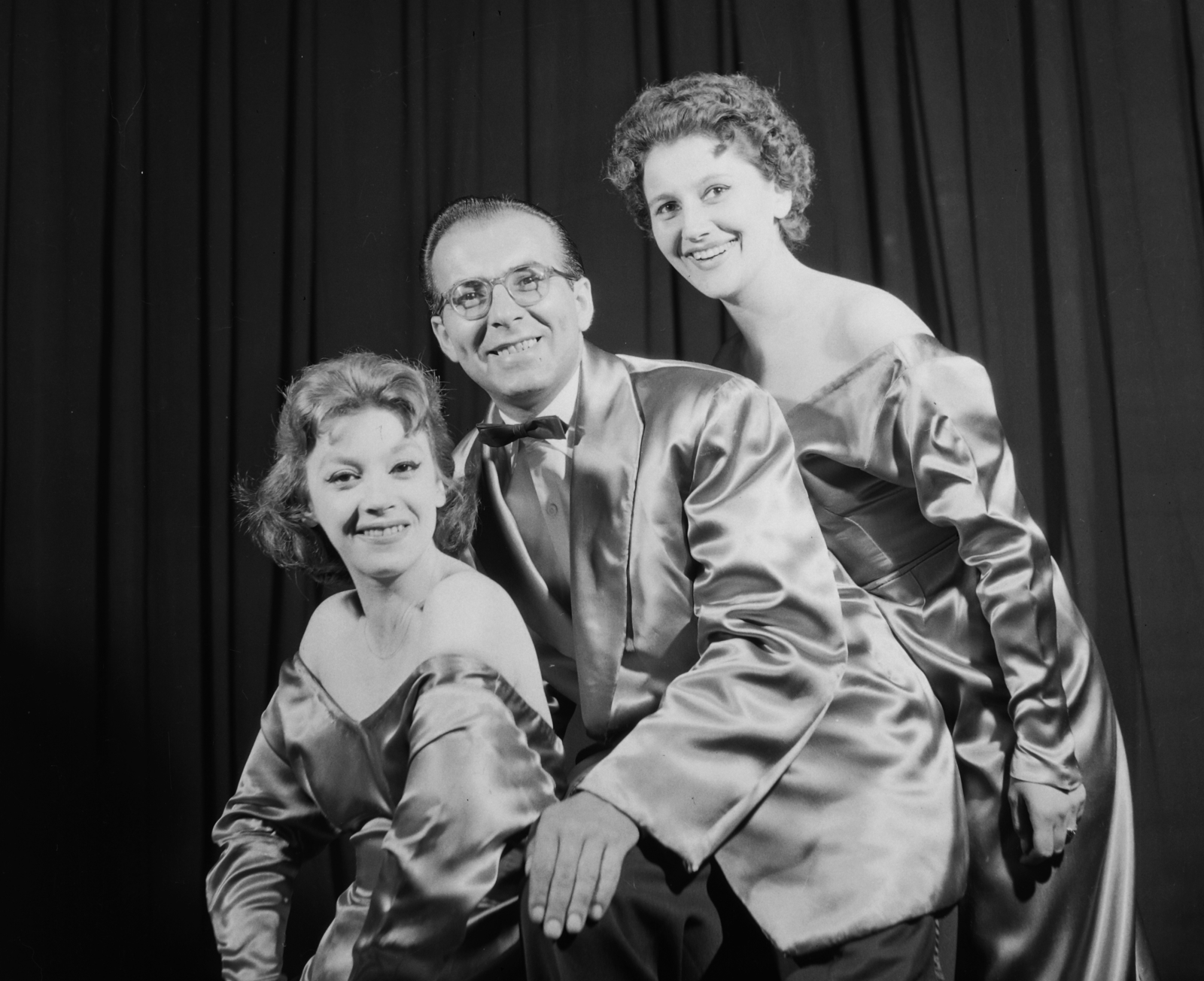 Hungary, a Tóth-trió: Járay Katalin, Tóth László, Ticho Marianne énekesek., 1959, Bauer Sándor, Fortepan #109997