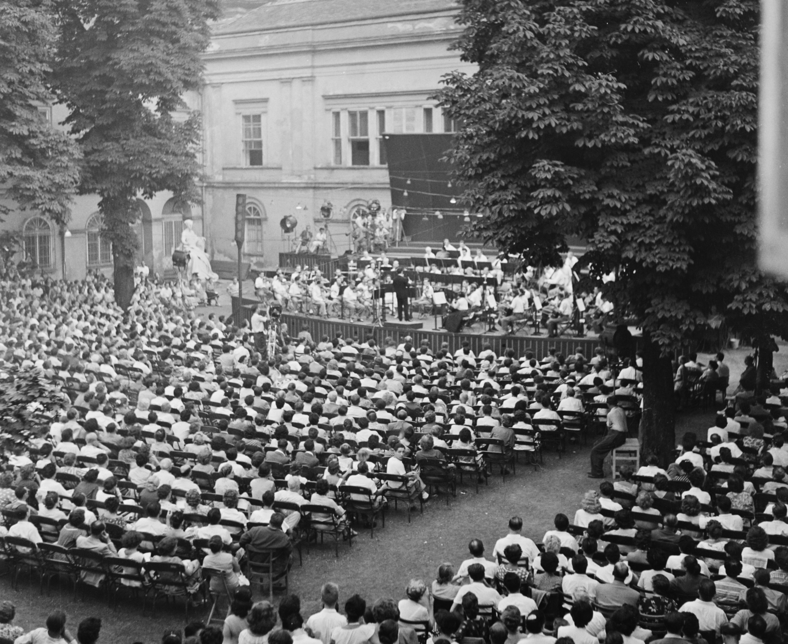 Hungary, Budapest V., Károlyi kert, koncert., 1958, Bauer Sándor, Budapest, Open Air Theatre, Fortepan #110144